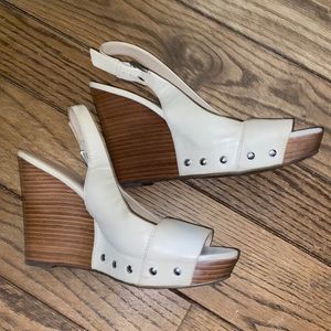 Via Spiga sling back wedge heels